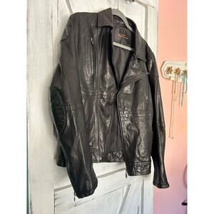 Men's Vintage Ben Sherman Genuine Leather Motorcycle Jacket Medium